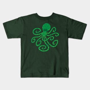 GREEN OCTOPUS Funny Undersea Ocean Creature with Tentacles - UnBlink Studio by Jackie Tahara Kids T-Shirt